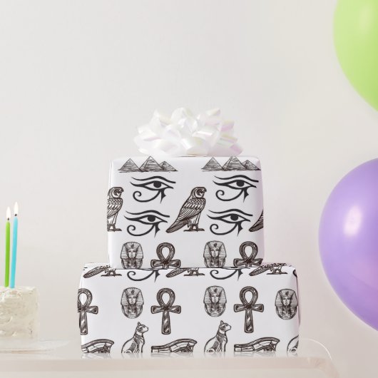 Zeitlose ägyptische Altertümer digitale Muster Geschenkpapier (Partygeschenke)