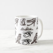Zeitlose ägyptische Altertümer digitale Muster Kaffeetasse (VorderseiteRechts)