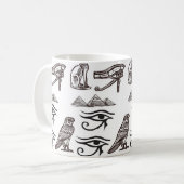 Zeitlose ägyptische Altertümer digitale Muster Kaffeetasse (Vorderseite Links)