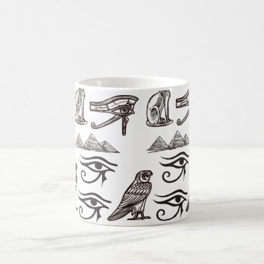 Zeitlose ägyptische Altertümer digitale Muster Kaffeetasse (Mittel)