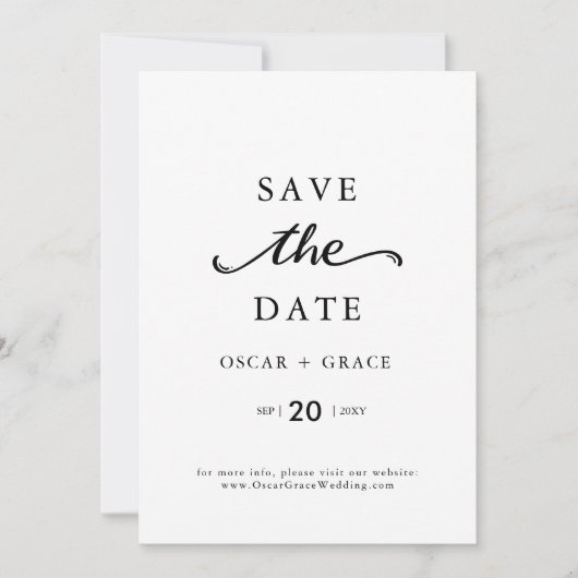 Zeitlose Ankündigung Datum freihalten (Vorderseite)