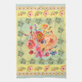 Zeitlose Aquarellblume Dekorative Blüte Geschirrtuch (Vertikal)