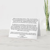 Zeitlose arabische Gruß-Karte Karte (Rückseite)