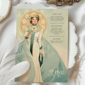 Zeitlose Art Nouveau Wedding Card Einladung