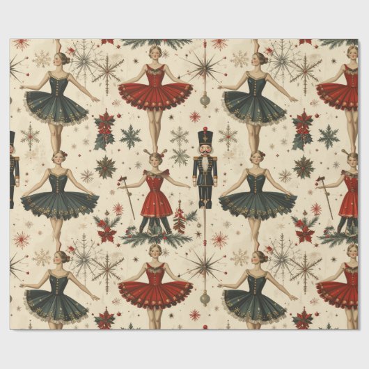 Zeitlose Ballerina Geschenkpapier (Flach)