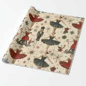 Zeitlose Ballerina Geschenkpapier (Ungerollt)