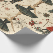 Zeitlose Ballerina Geschenkpapier (Ecke)