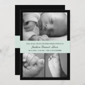 Zeitlose Band-Geburtsankündigung - Blau Ankündigung (Vorne/Hinten)