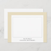 Zeitlose Beige-Grenz-Karte Mitteilungskarte (Vorne/Hinten)