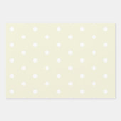 Zeitlose Beige White Polka Dot Geschenkpapier Set (Vorderseite 2)