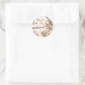 Zeitlose Bliss - Danke Runder Aufkleber (Tasche)
