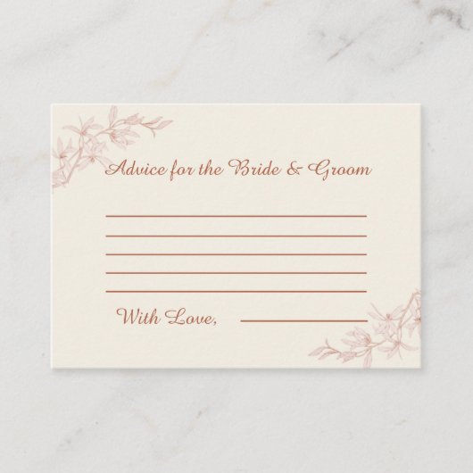 Zeitlose Blume Begleitkarte (Vorderseite)