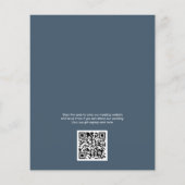 Zeitlose Blume Budget Einladung Hochzeit (Rückseite)