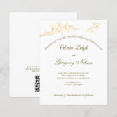 Zeitlose Blume Budget Einladung Hochzeit (Vorne/Hinten)