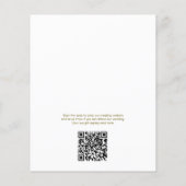 Zeitlose Blume Budget Einladung Hochzeit (Rückseite)