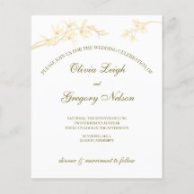 Zeitlose Blume Budget Einladung Hochzeit