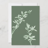 Zeitlose Blume "Die Knochen verschließen" Hochzeit Einladung (Rückseite)