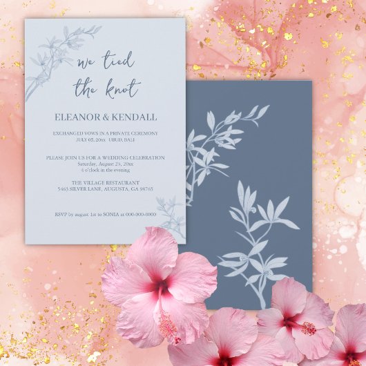 Zeitlose Blume "Die Knochen verschließen" Hochzeit Einladung