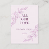 Zeitlose Blume Hochzeit Danke Begleitkarte (Vorderseite)