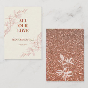 Zeitlose Blume Hochzeit Danke Begleitkarte