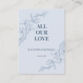 Zeitlose Blume Hochzeit Danke Begleitkarte (Vorderseite)