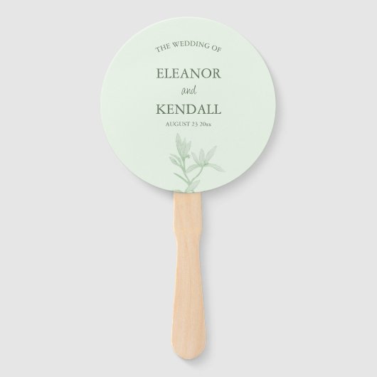 Zeitlose Blume Hochzeit Fächer (Vorderseite)