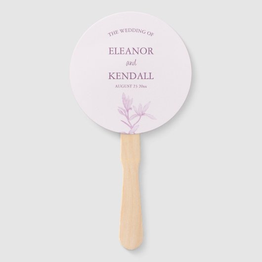 Zeitlose Blume Hochzeit Fächer (Vorderseite)