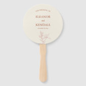 Zeitlose Blume Hochzeit Fächer (Vorderseite)