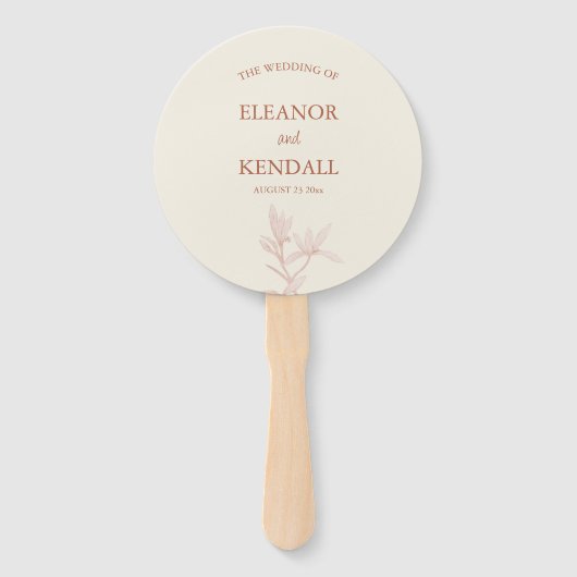 Zeitlose Blume Hochzeit Fächer (Vorderseite)