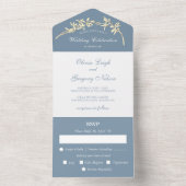 Zeitlose Blume Hochzeit in einem einzigen Inv All In One Einladung (Innen Boden)