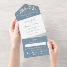 Zeitlose Blume Hochzeit in einem einzigen Inv