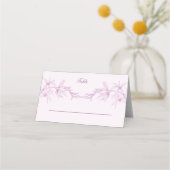 Zeitlose Blume Hochzeit Platzkarte (Vorderseite)