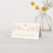 Zeitlose Blume Hochzeit Platzkarte (Vorderseite)