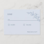 Zeitlose Blume Hochzeit RSVP Begleitkarte (Vorderseite)