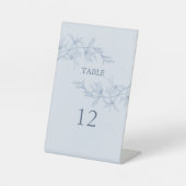 Zeitlose Blume Hochzeit Tischnummer Sockelschild (Vorderseite)