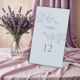 Zeitlose Blume Hochzeit Tischnummer Sockelschild