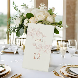 Zeitlose Blume Hochzeit Tischnummer Sockelschild