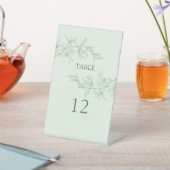 Zeitlose Blume Hochzeit Tischnummer Sockelschild (In SItu)
