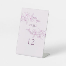 Zeitlose Blume Hochzeit Tischnummer Sockelschild