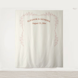 Zeitlose Blume Hochzeitsstand Foto Wandteppich