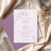 Zeitlose Blume Monogram Wedding Einladung