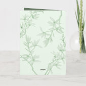 Zeitlose Blume Monogram Wedding Einladung (Rückseite)