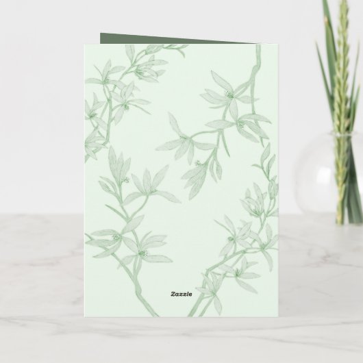 Zeitlose Blume Monogram Wedding Einladung (Rückseite)