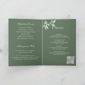 Zeitlose Blume Monogram Wedding Einladung (Innenseite)