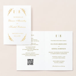 Zeitlose Blume Monogram Wedding Folienkarte