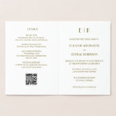 Zeitlose Blume Monogram Wedding Folienkarte (Innenseite)
