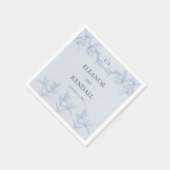 Zeitlose Blume Monogram Wedding Serviette (Ecke)