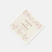 Zeitlose Blume Monogram Wedding Serviette (Ecke)