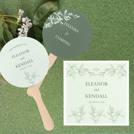 Zeitlose Blume Monogram Wedding Serviette