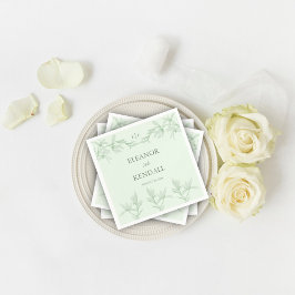 Zeitlose Blume Monogram Wedding Serviette